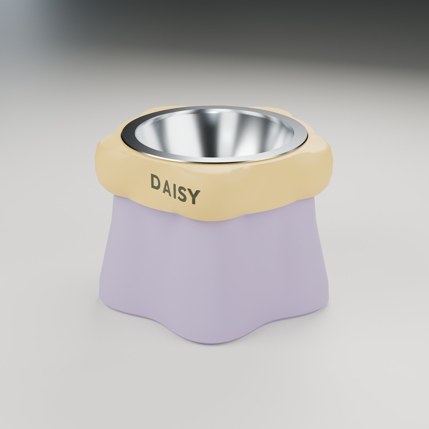 Bloom stand in lilac and yellow with the name DAISY